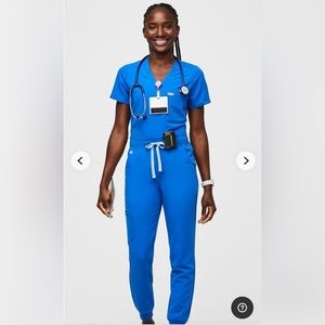 Figs scrubs in royal blue